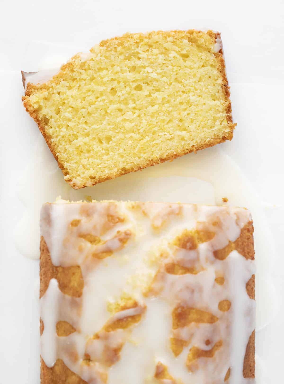 Slice of Lemon Loaf Bread