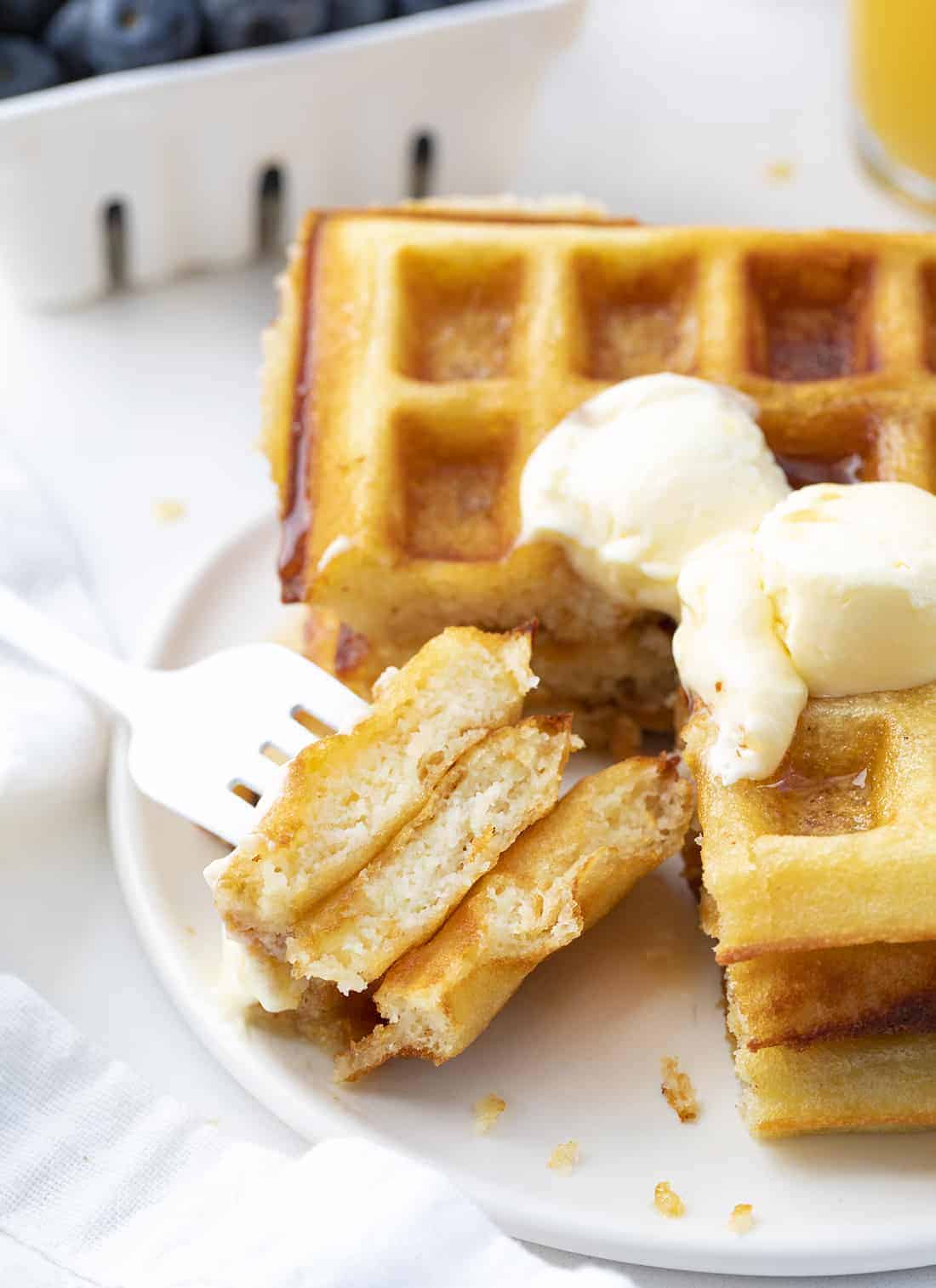 Fork with Waffles of Insane Greatness on it