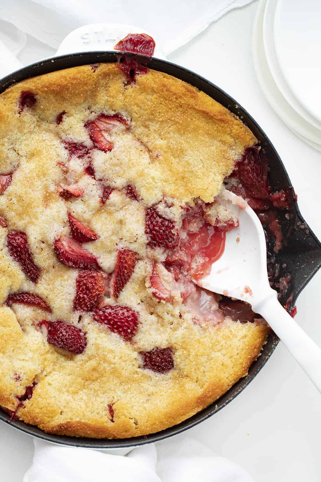 Fresh Strawberry Cobbler | i am baker