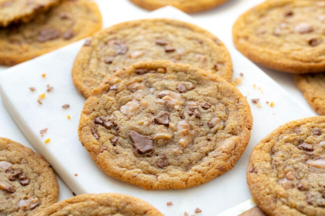 Browned Butter Toffee Cookies - i am baker