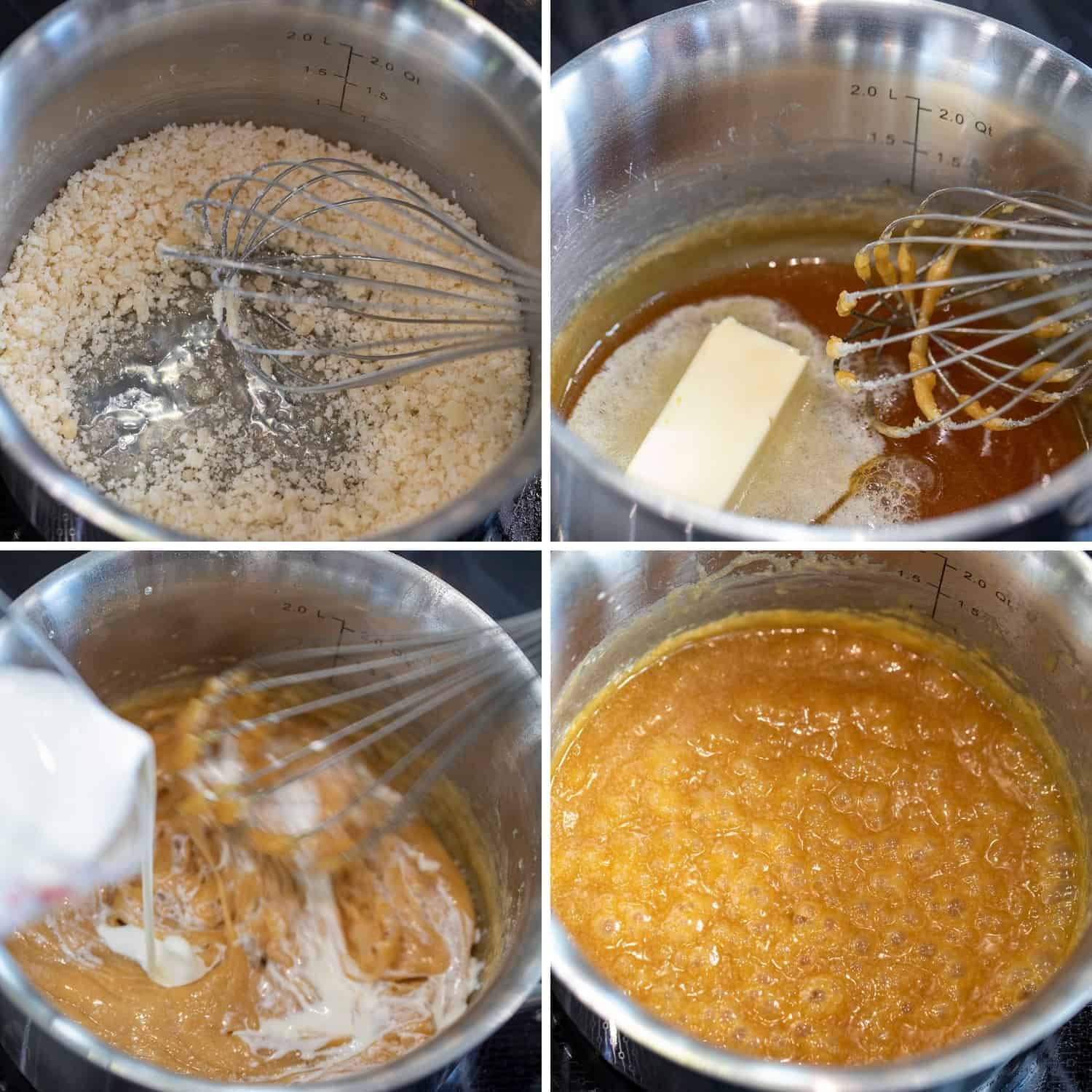 Cooking caramel sauce