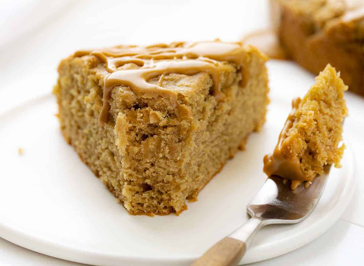 Piece of Peanut Butter Zucchini Cake