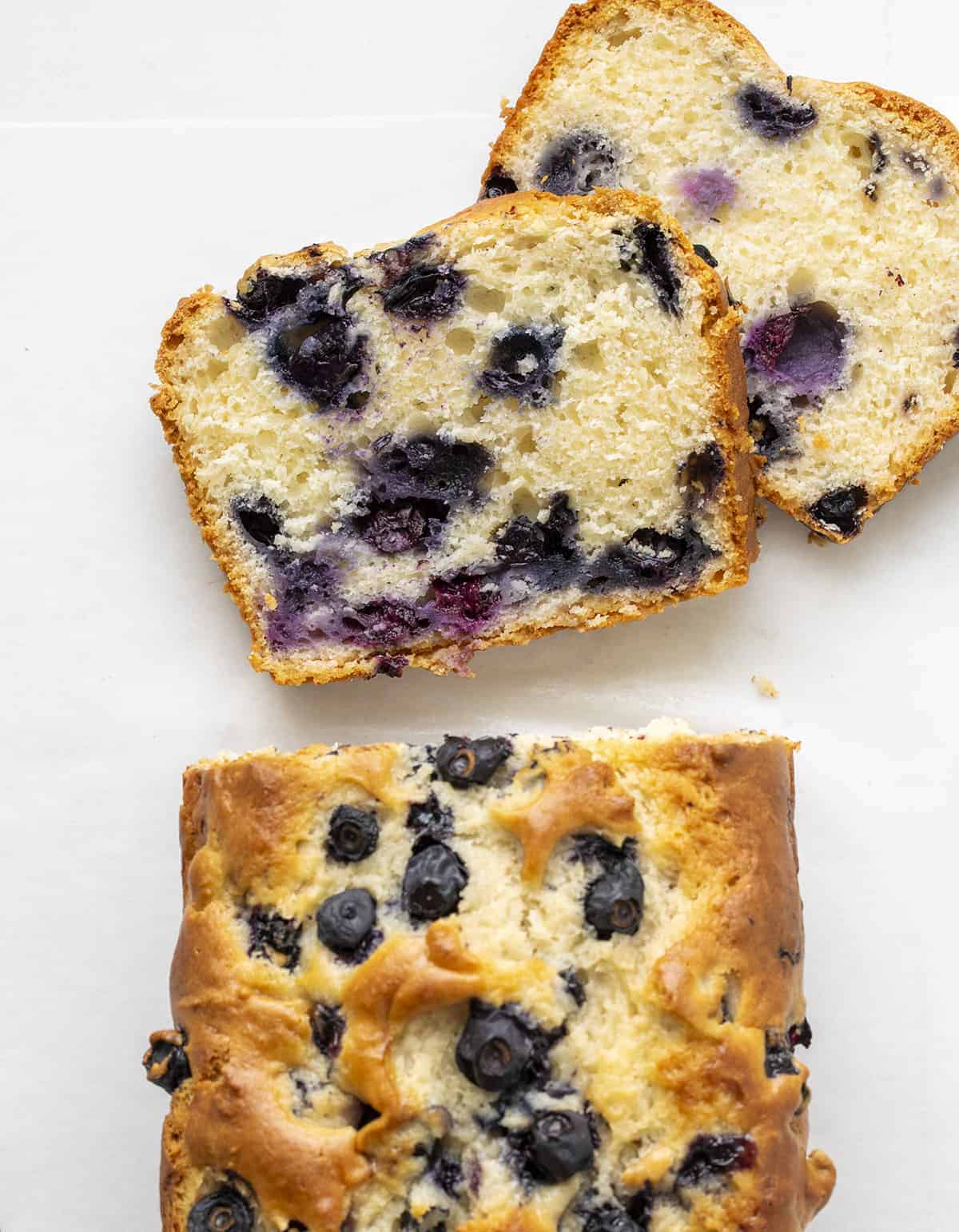 Cut Into Blueberry Bread