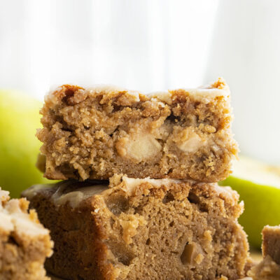 Apple Blondies with Maple Glaze - i am baker