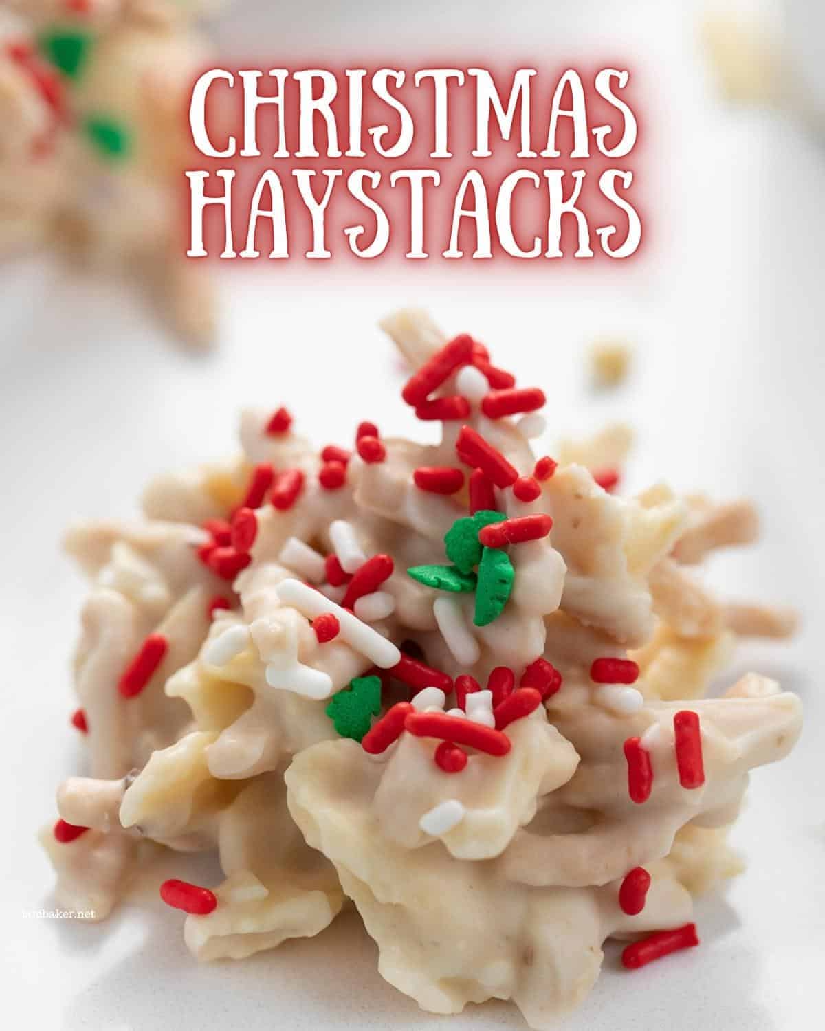 Haystacks with Christmas Sprinkles