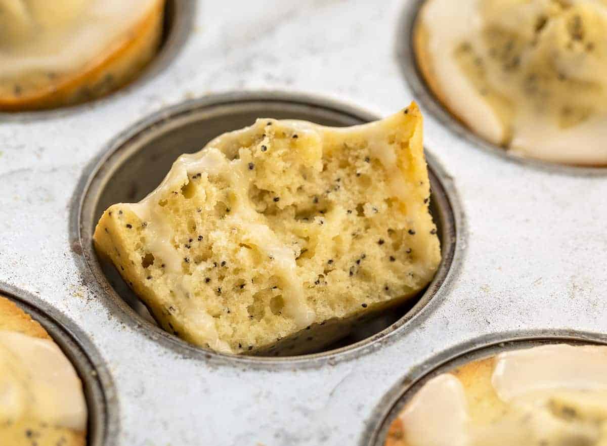 Lemon Poppy Seed Muffin in a Muffin Tin