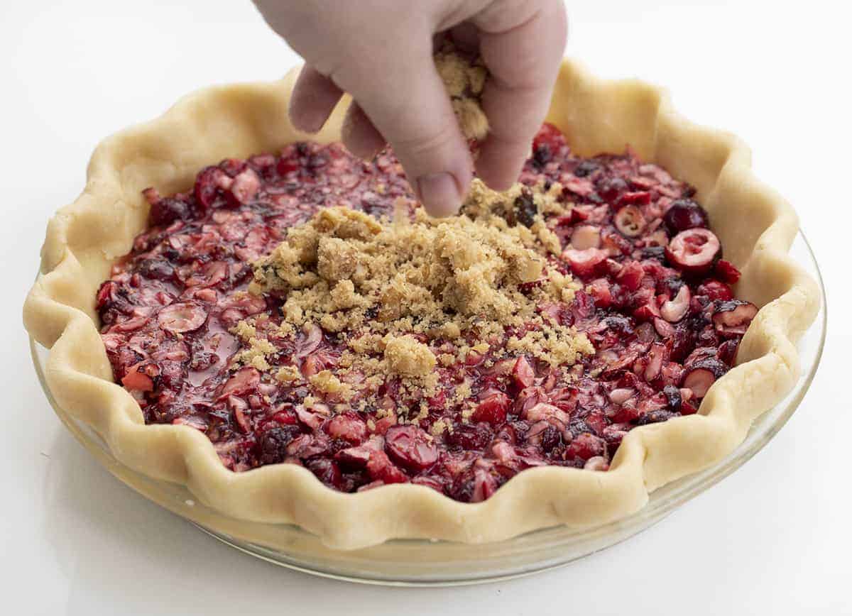 Adding Crumble to Cranberry Pie