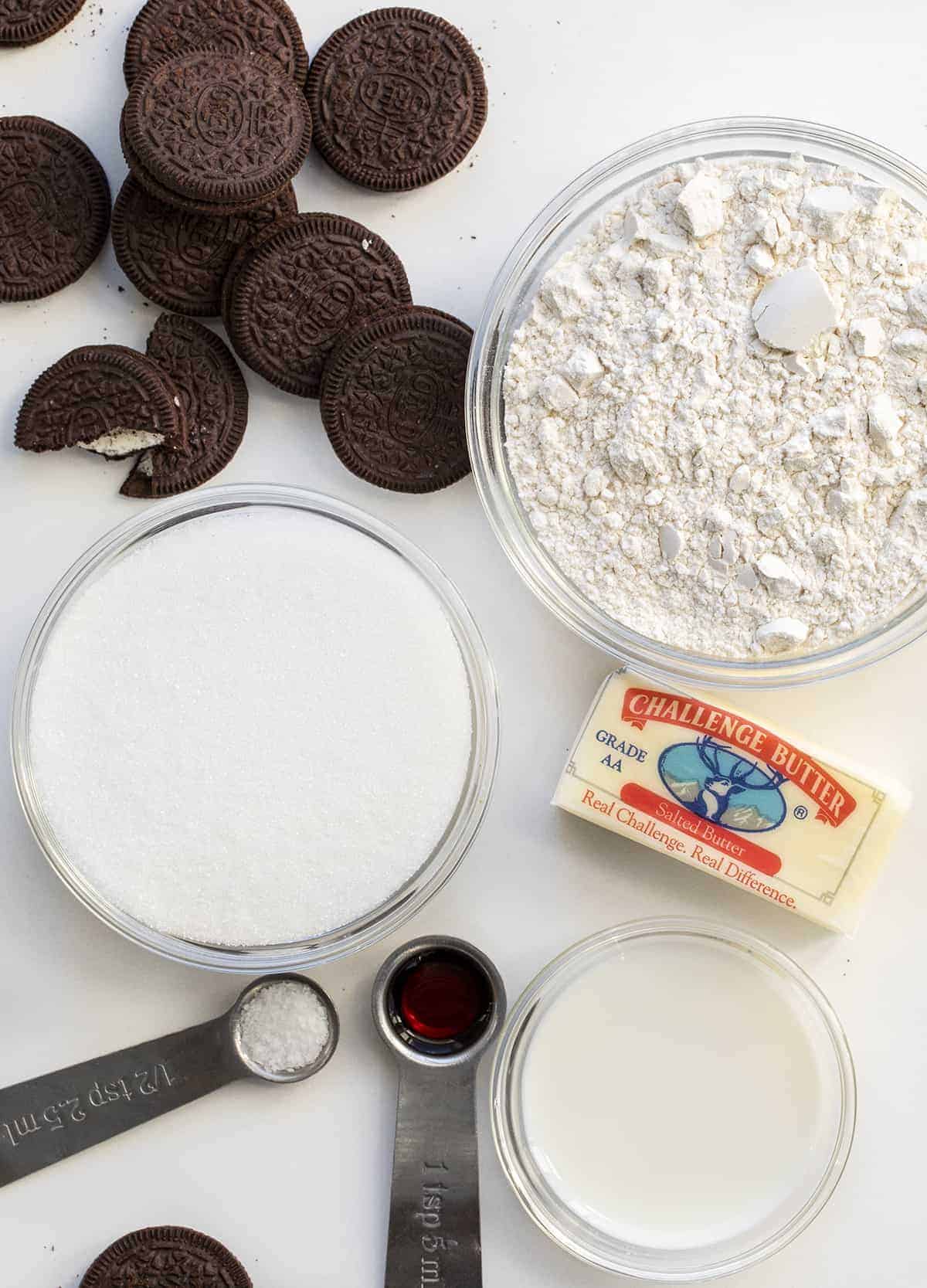 Ingredients for Oreo Cookie Dough
