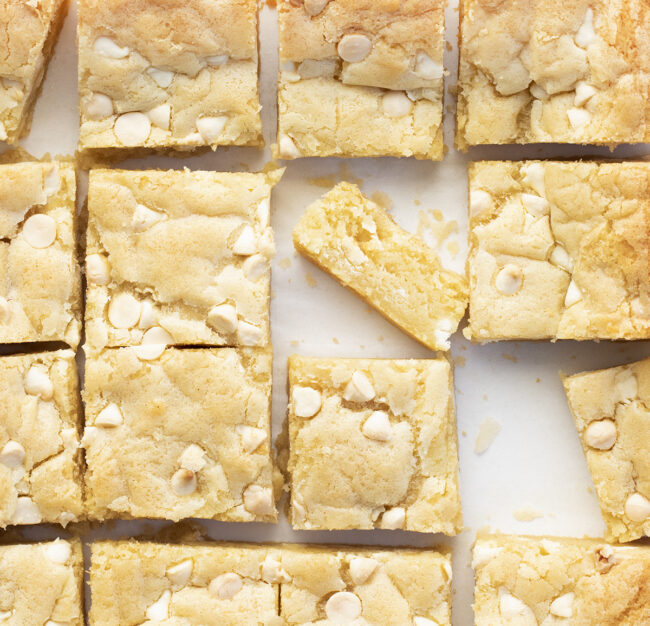White Chocolate Blondies i am baker