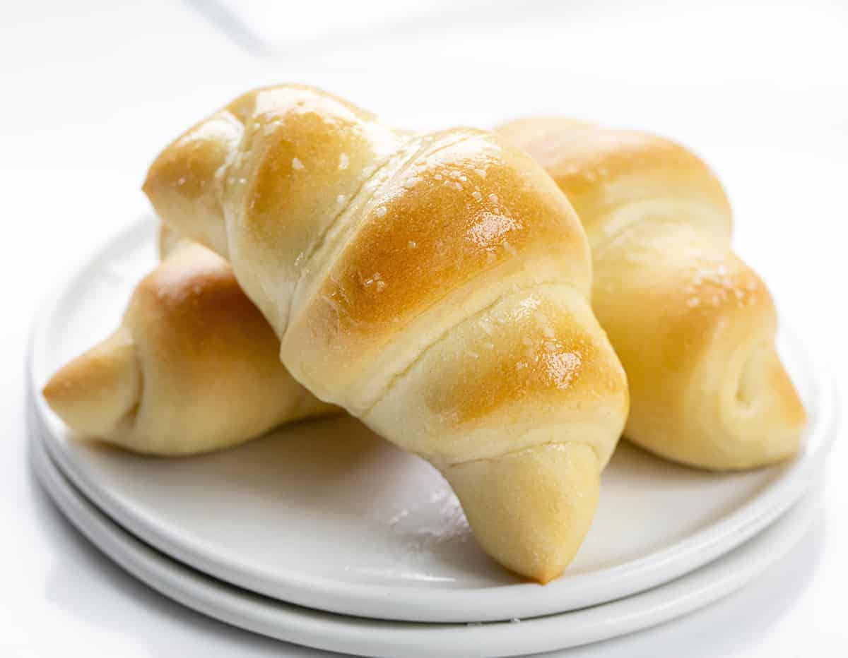 Homemade Crescent Rolls recipe on a Plate