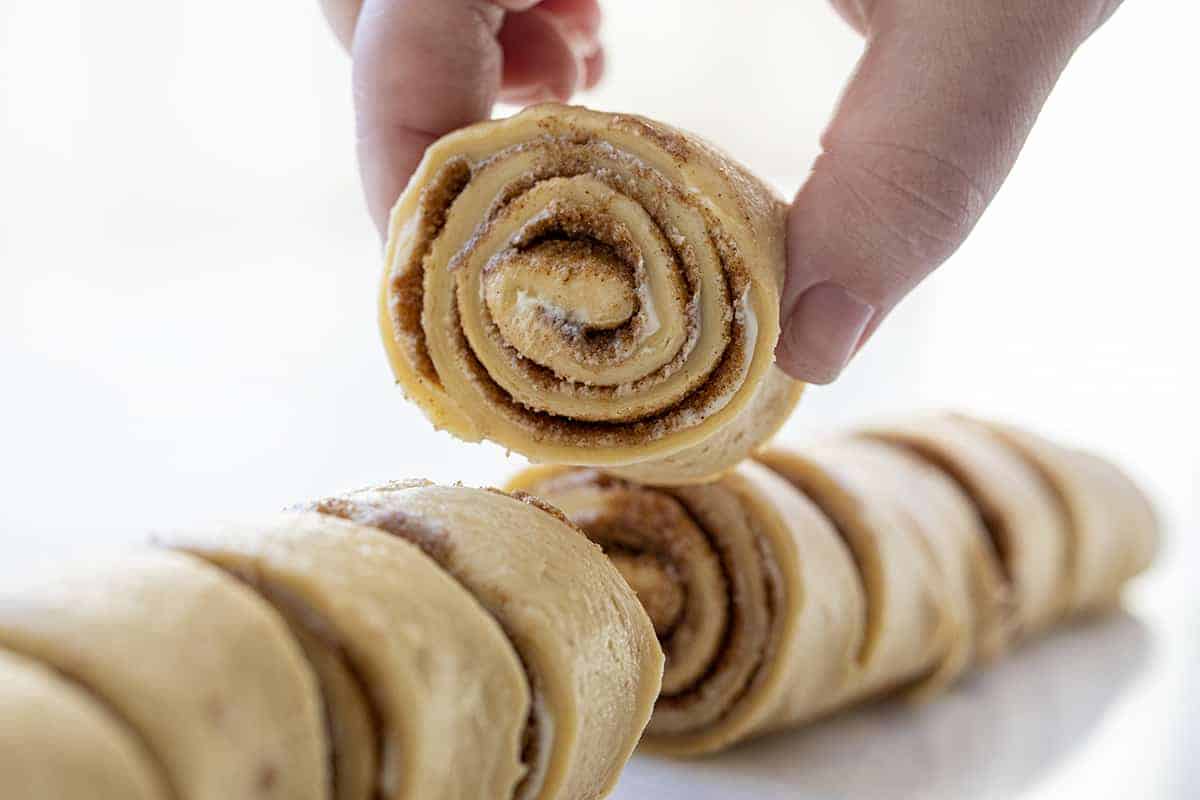 Picking up a Rolled and Unbaked Sticky Bun