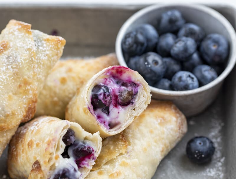 Blueberry Cheesecake Egg Rolls