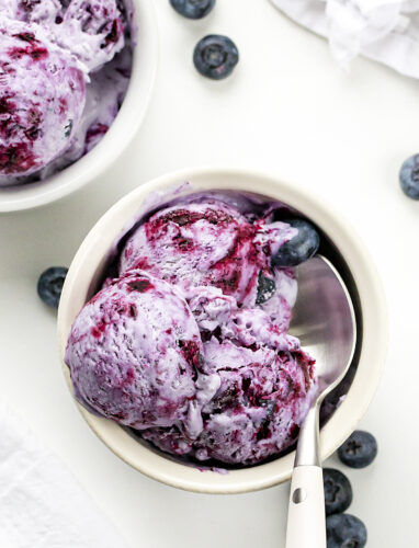 Blueberry No-Churn Ice Cream - i am baker