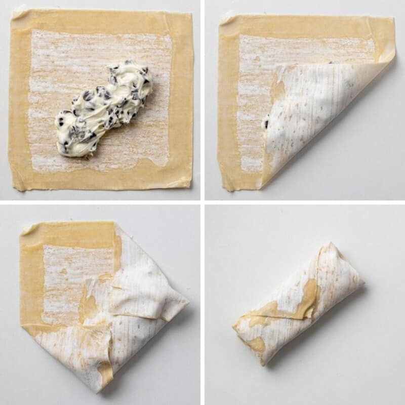 Chocolate Chip Cheescake Egg Rolls i am baker