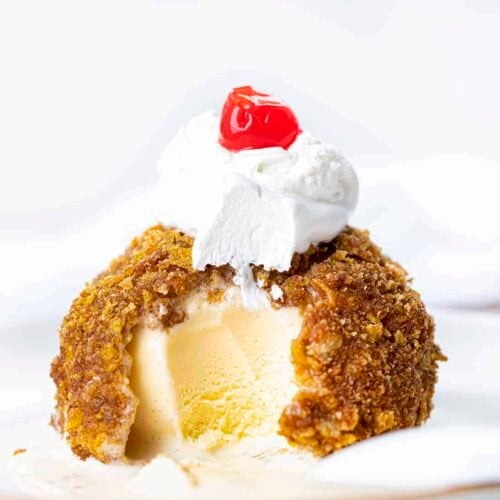 Healthier Air Fryer Fried Ice Cream Recipe • The Fresh Cooky