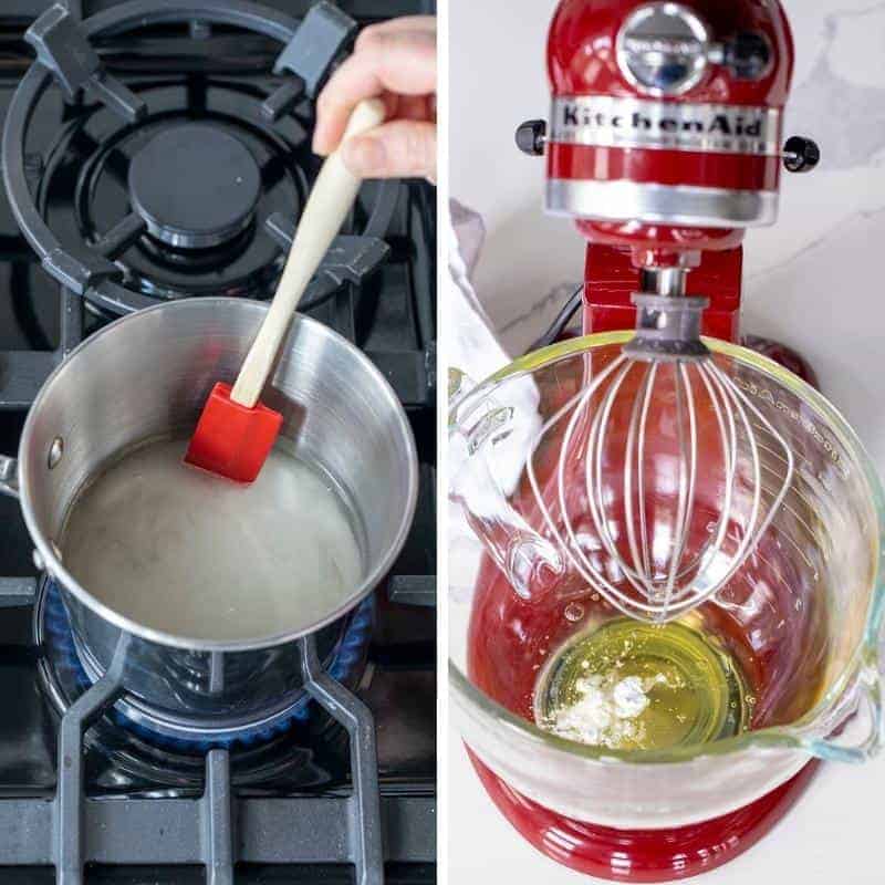 How to Make Marshmallow Fluff Starting on the Stove Top and Then in a Stand Mixer