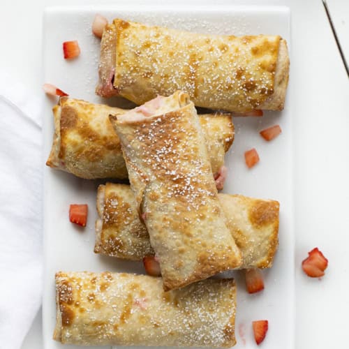 Strawberry Cheesecake Spring Rolls by @purely_healthy_living on