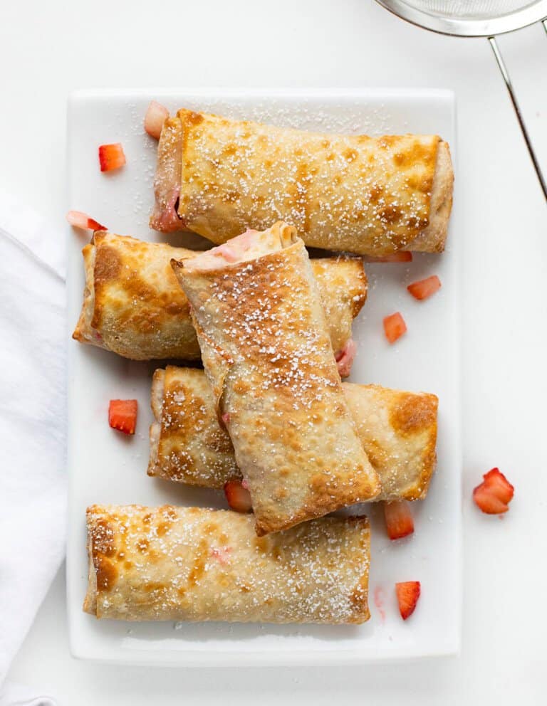 Strawberry Cheesecake Egg Rolls i am baker