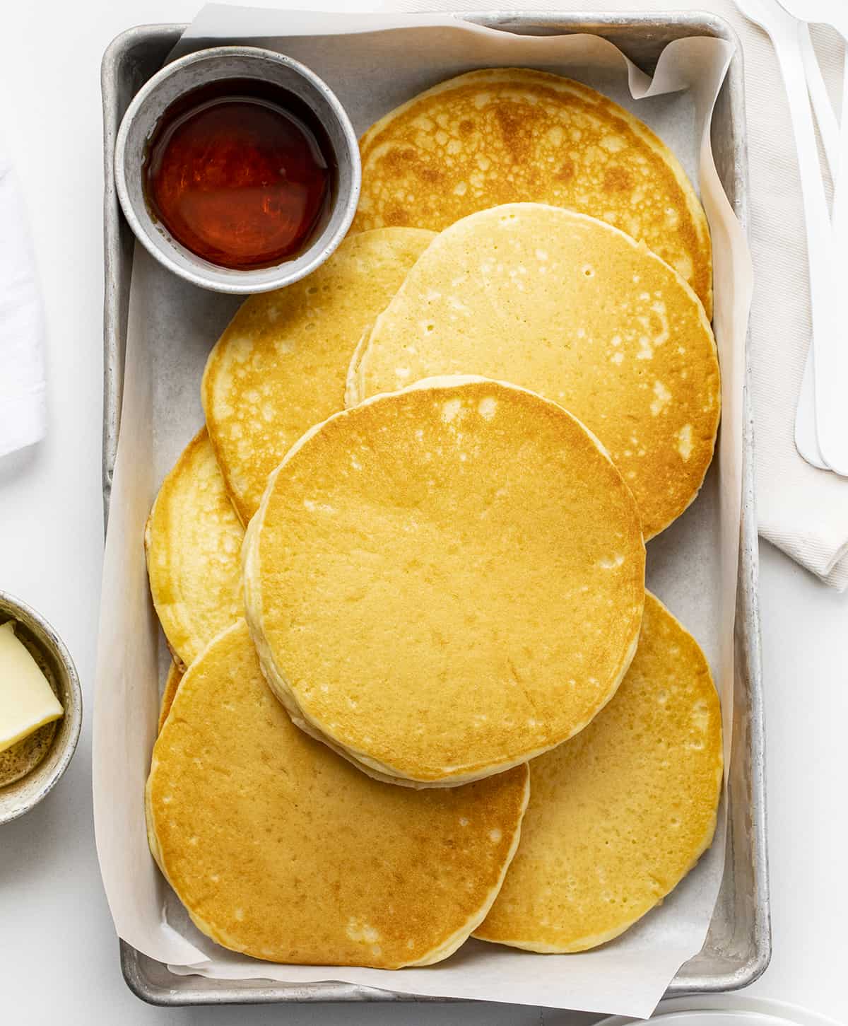 Pan of Buttermilk Pancakes with Syrup. Breakfast, Pancakes, Buttermilk Pancakes, Easy Pancakes, The Best Pancakes, Classic Pancakes, Breakfast Recipes, Kid Breakfast Recipes, i am baker, iambaker.