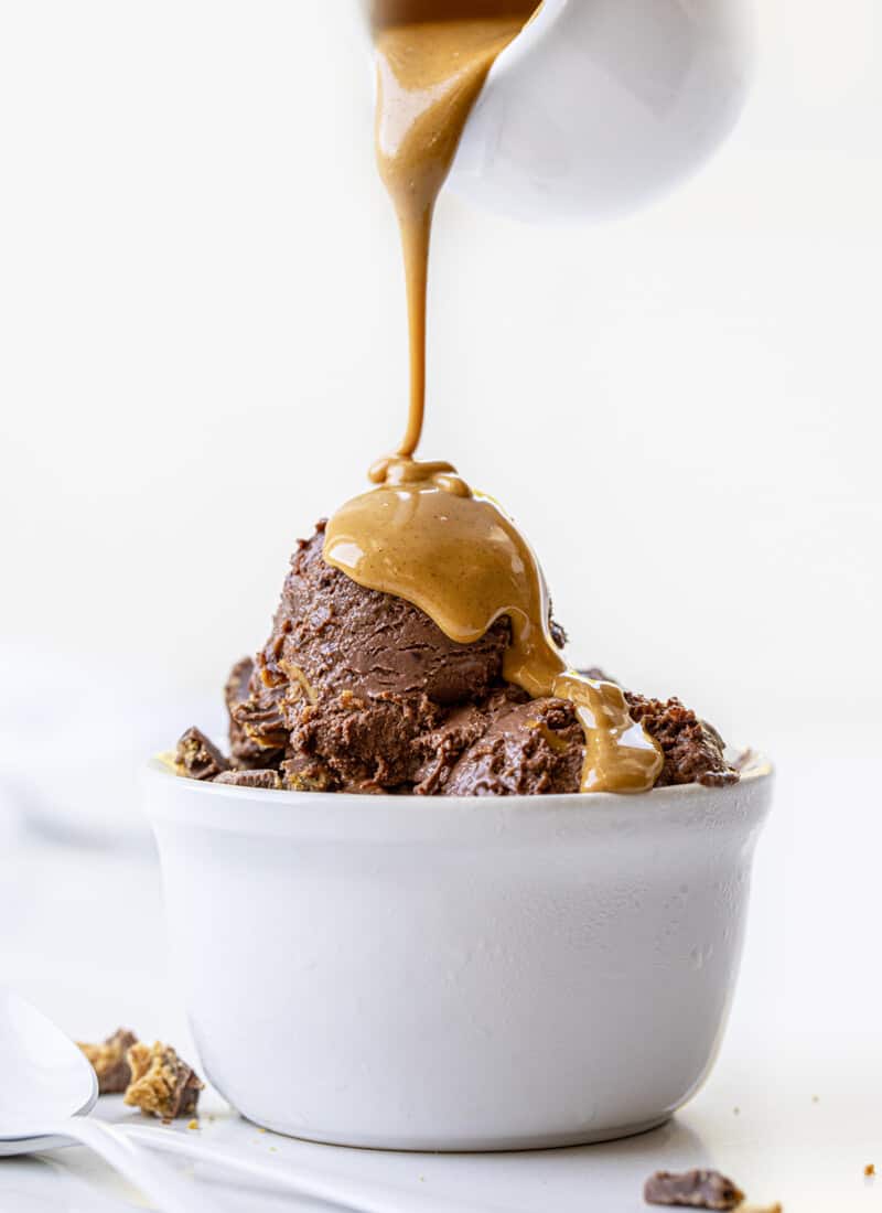 Chocolate Peanut Butter Ice Cream - i am baker