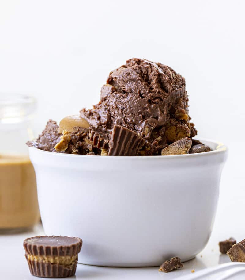 Chocolate Peanut Butter Ice Cream - i am baker