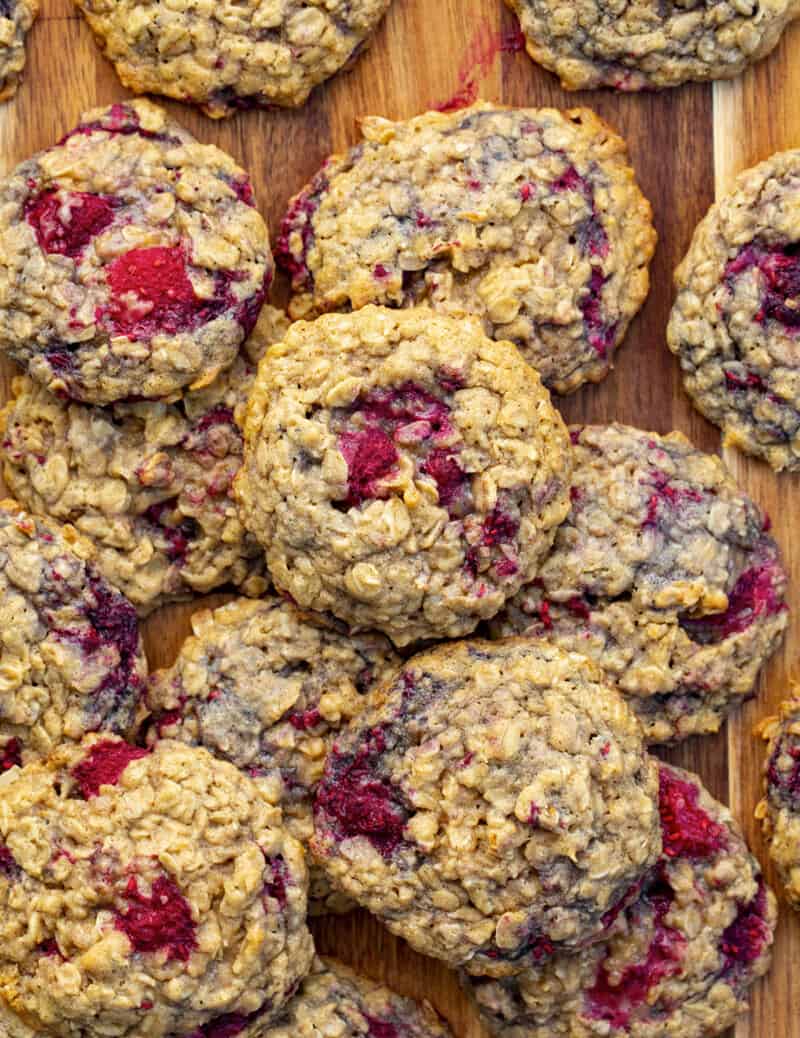 Raspberry Oatmeal Cookies I Am Baker