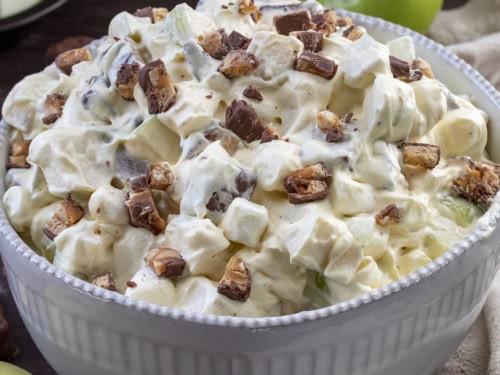 Snickers Caramel Apple Salad Recipe - The Gracious Wife