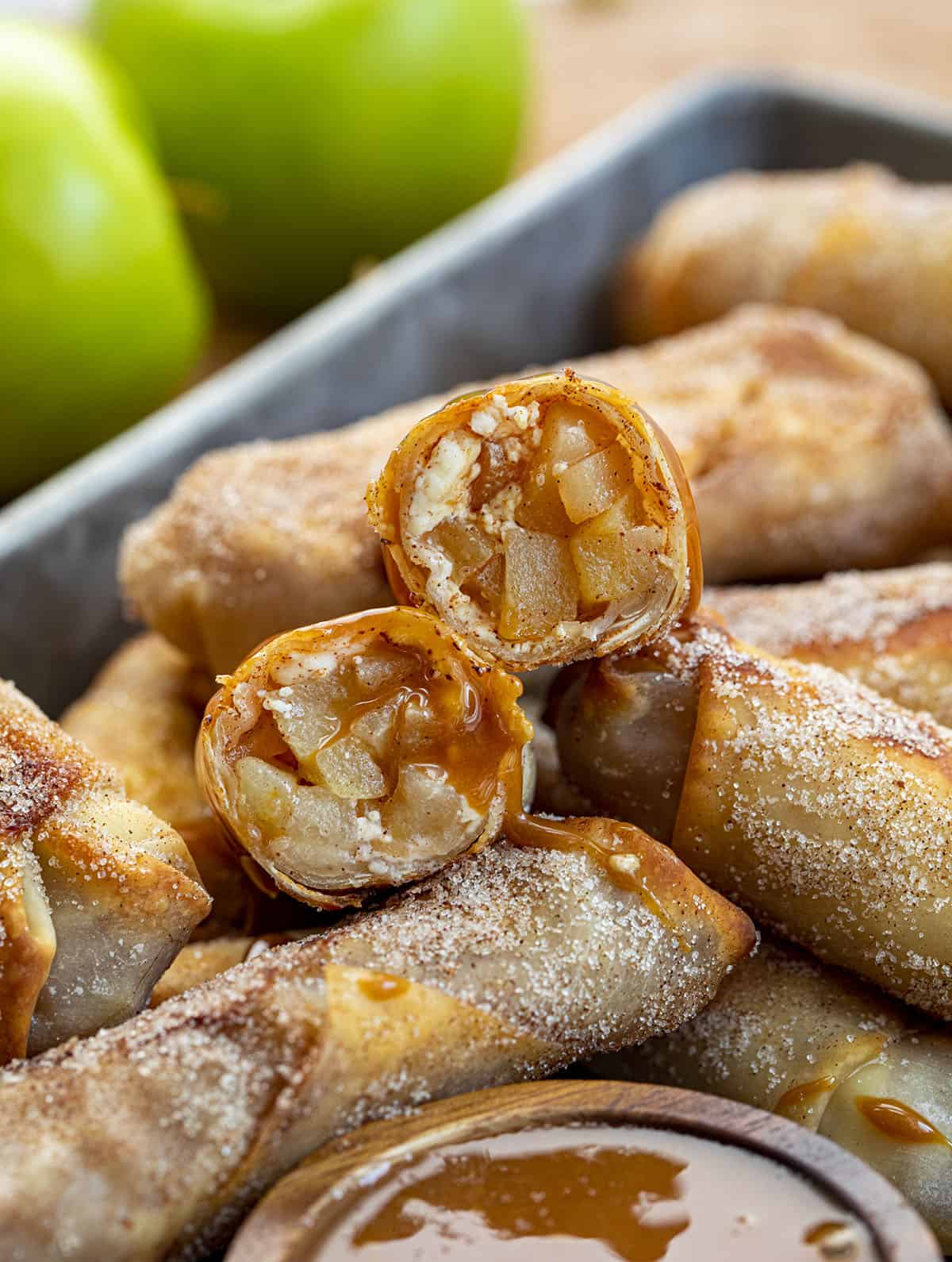 Apple Pie Egg Rolls - Just a Taste