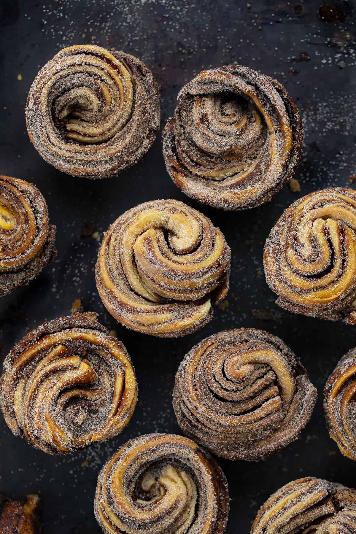 Chocolate Peppermint Cruffin - i am baker