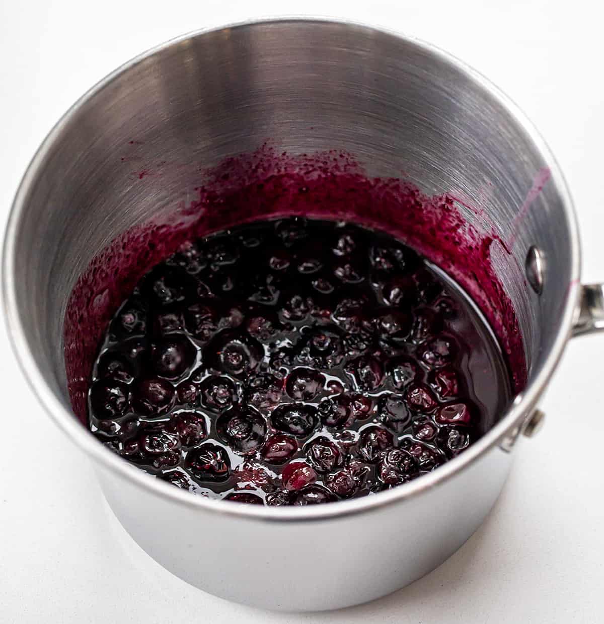 Pan of Blueberry Puree.
