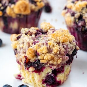 Close up of a Blueberry Muffin.