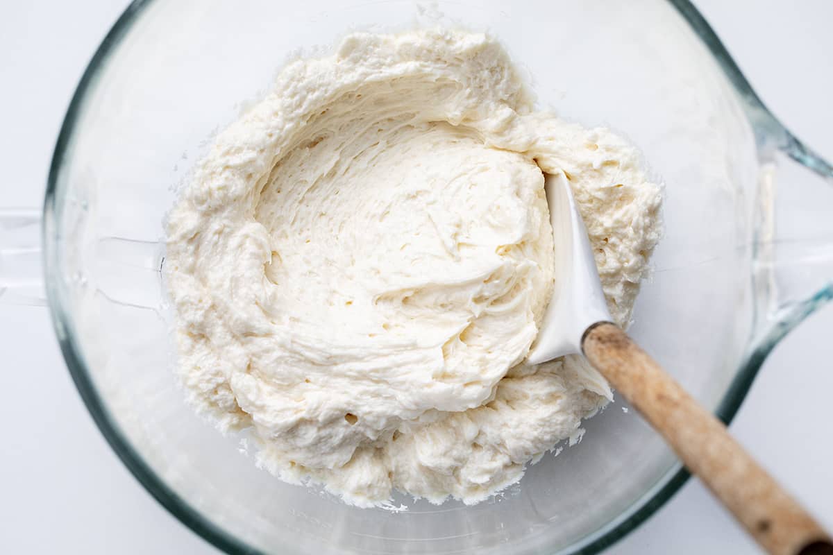 Ermine Frosting in a Bowl.