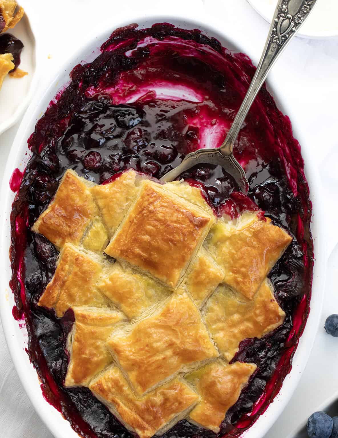 Blueberry Puff Pastry Bake - I Am Baker