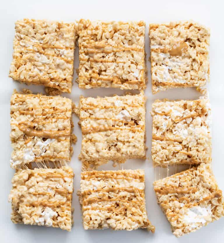 Fluffernutter Rice Krispie Bars - i am baker