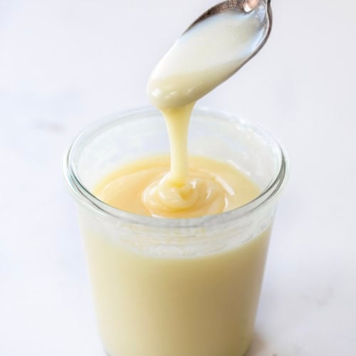 Letting White Chocolate Ganache Drip into a Jar Showing Texture.