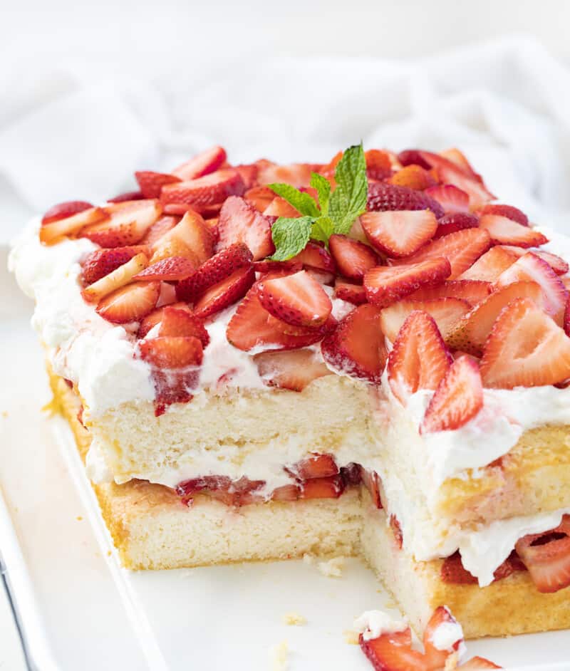 Sheet Pan Strawberry Shortcake - i am baker