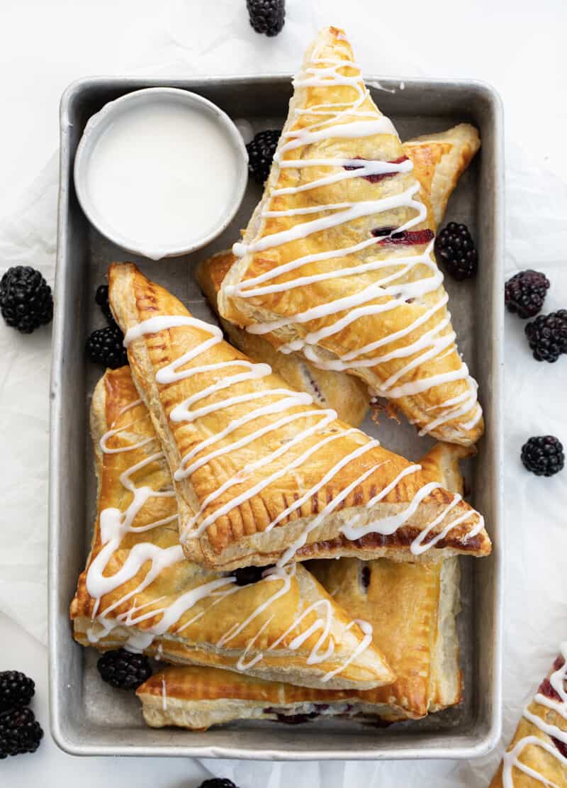 Blackberry Cream Cheese Turnovers - i am baker