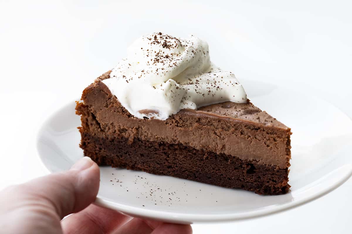 Brownie Bottom Chocolate Cheesecake i am baker