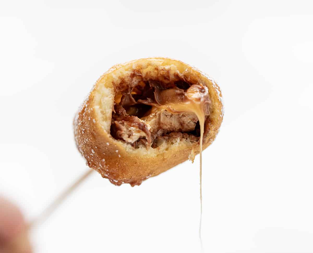 Bit Into Deep Fried Snickers on a Skewer.