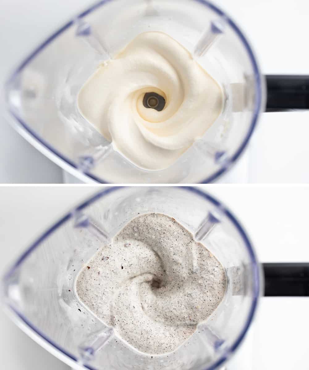 Soft Serve Vanilla Ice Cream Recipe in a Blender then After Oreo and Heath have Been Added.