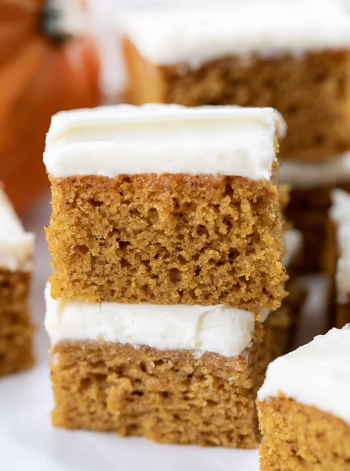 Stack of Pumpkin Bars.