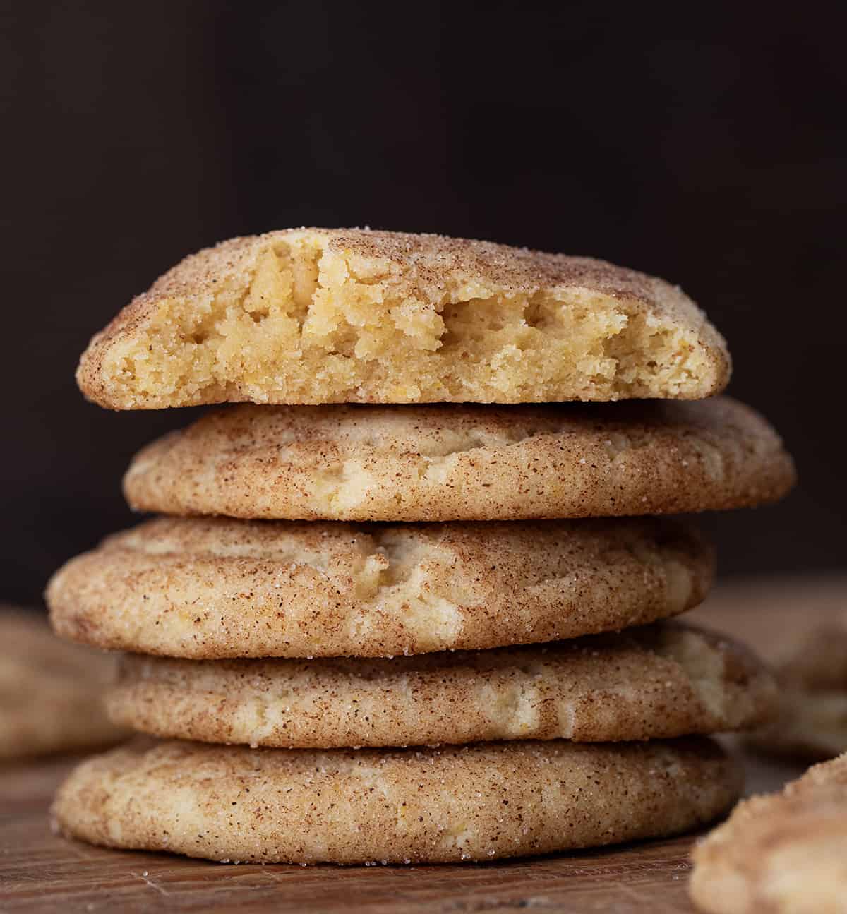 Stack of Brown Butter Snickerdoodles.