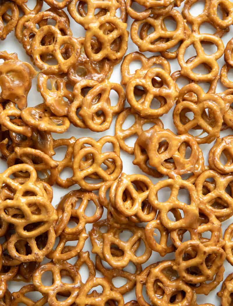 Butter Toffee Pretzels i am baker