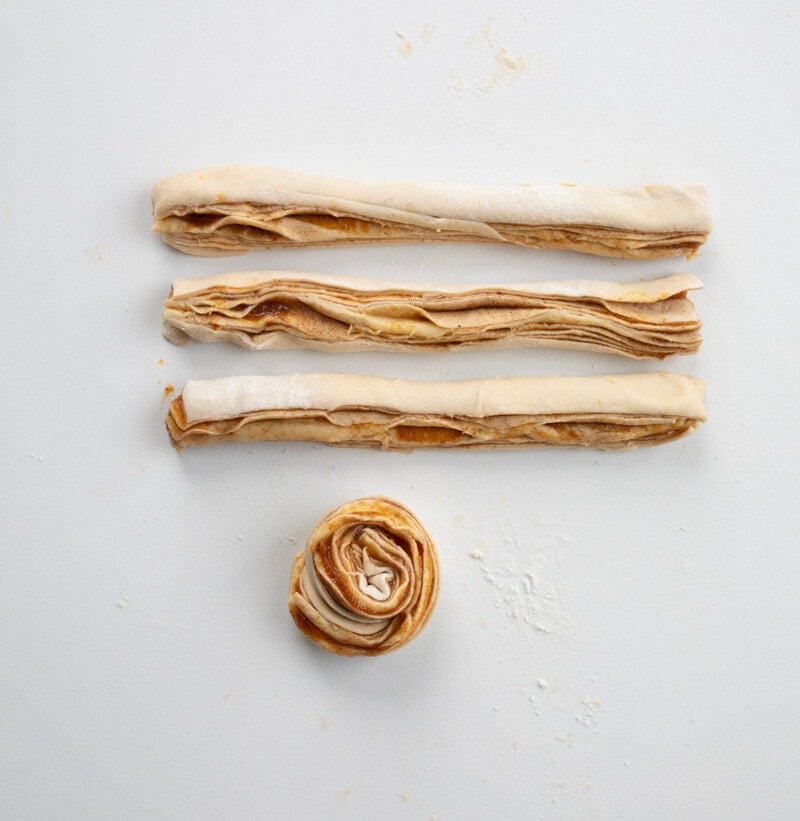 Pumpkin Spice Cruffin dough.