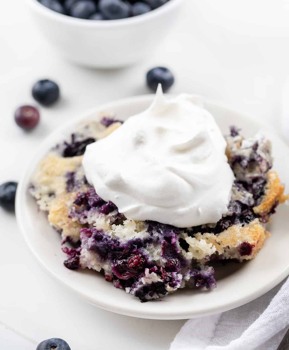 Plate of Bisquick™ Blueberry Cobbler.