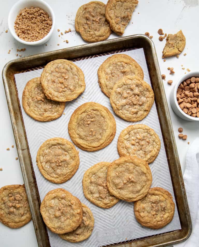 Butterscotch Toffee Cookies i am baker