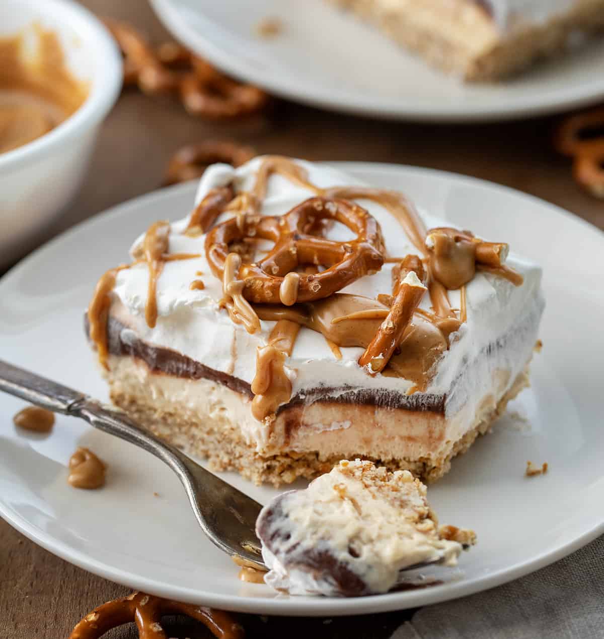 Peanut Butter Pretzel Dessert - i am baker