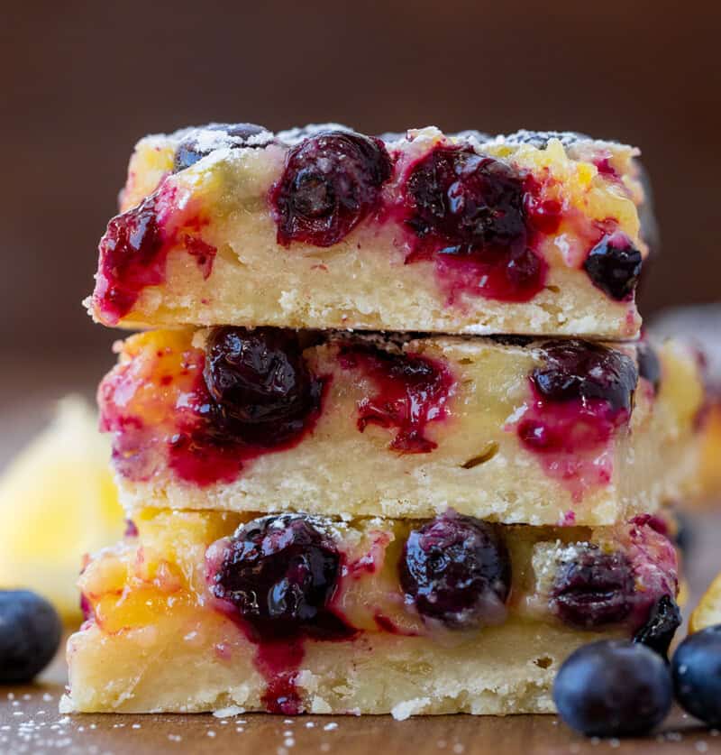 Blueberry Raspberry Lemonade Bar Wrapped Lemon Blueberry Bars - i am baker