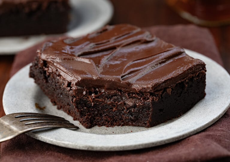 Double Fudge Whiskey Cake - i am baker