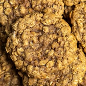 Close up of Pumpkin Spice Oatmeal Cookies.